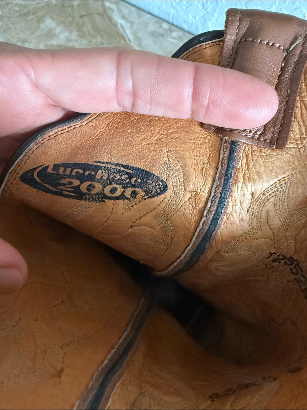 Vintage LUCCHESE 2000 Leather Western Cowboy Boots - Picture 10 of 16